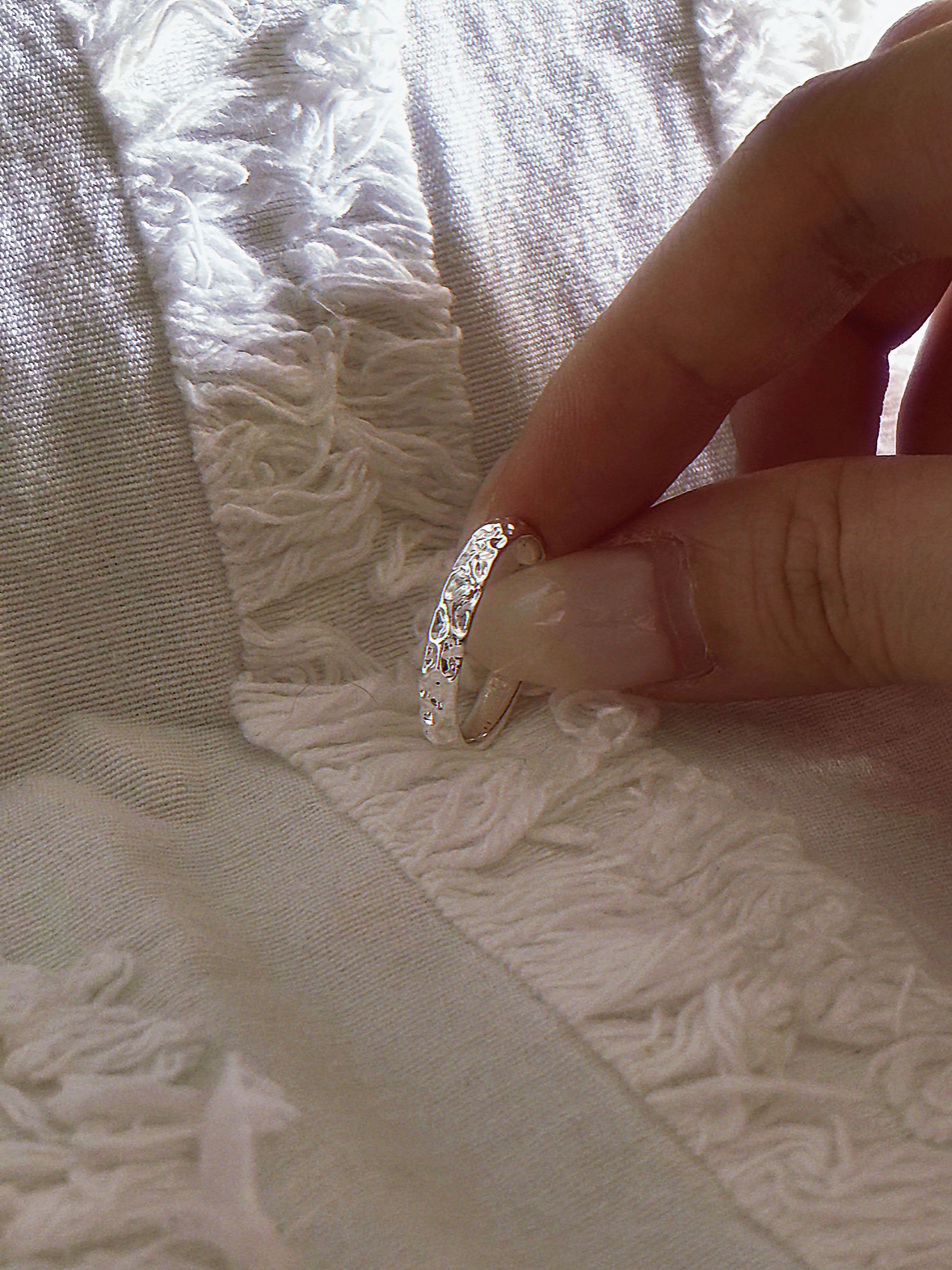 Silence – Hammered Textured Band Ring No.01