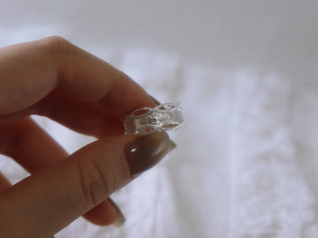 The Frost Lattice - Crystalline Sterling Silver Ring