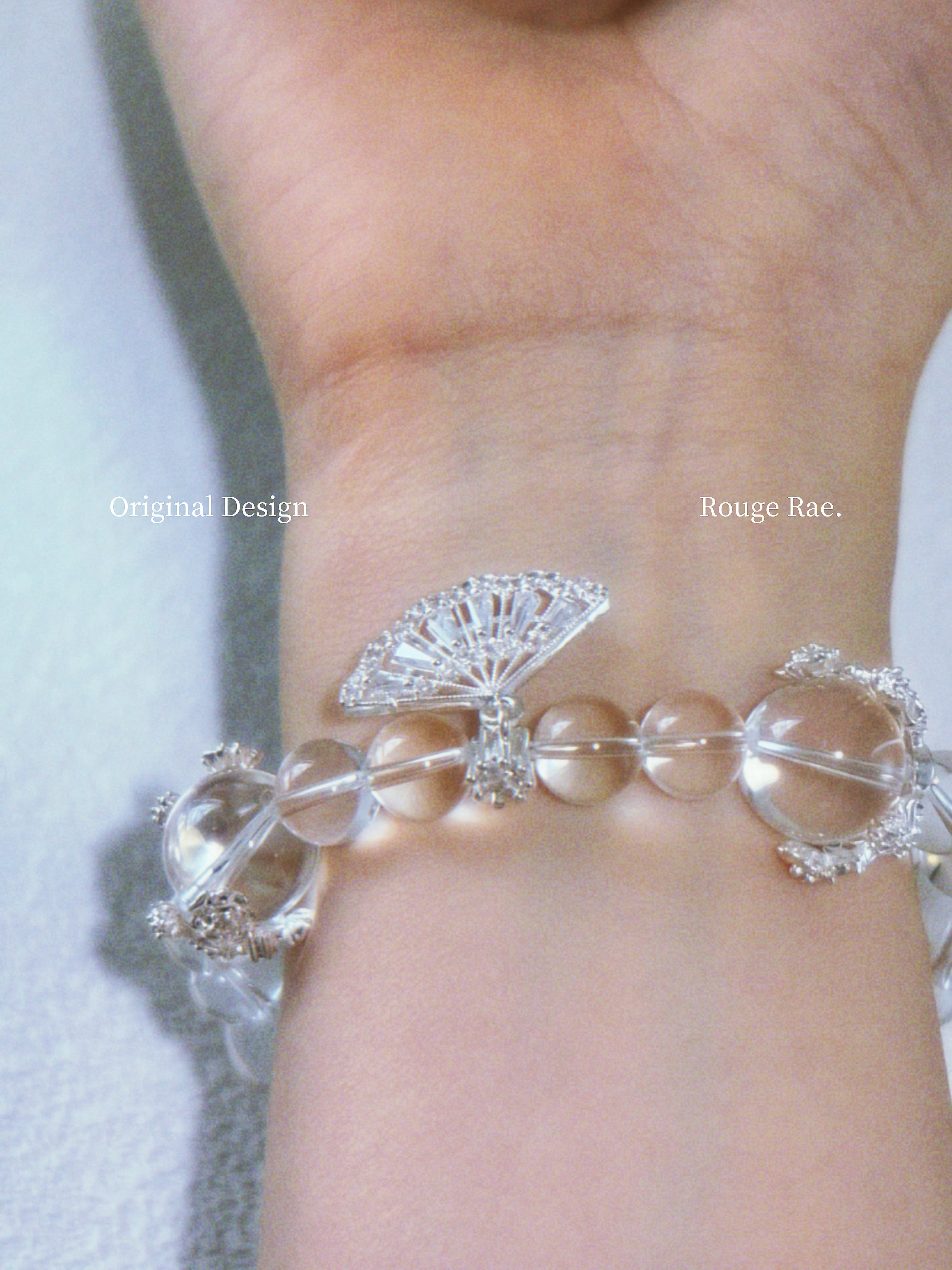 The Found Glacier – Natural Quartz & Roman-style Glass Bracelet