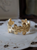 The Gilded Flora – Sculptural Relief Cuff
