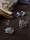 The Guardian Grille – Diamond-Shape Hollow Sculptural Band
