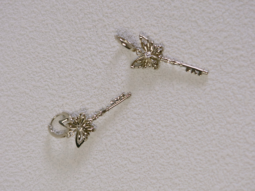 The Butterfly Key – Radiant Drop Earrings in 18K Gold Plated Eco Brass
