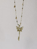 The Butterfly Key. Radiant Pendant Necklace