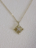 The Golden Iris – Radiant Pendant Necklace in 18K Gold Plated Eco Brass