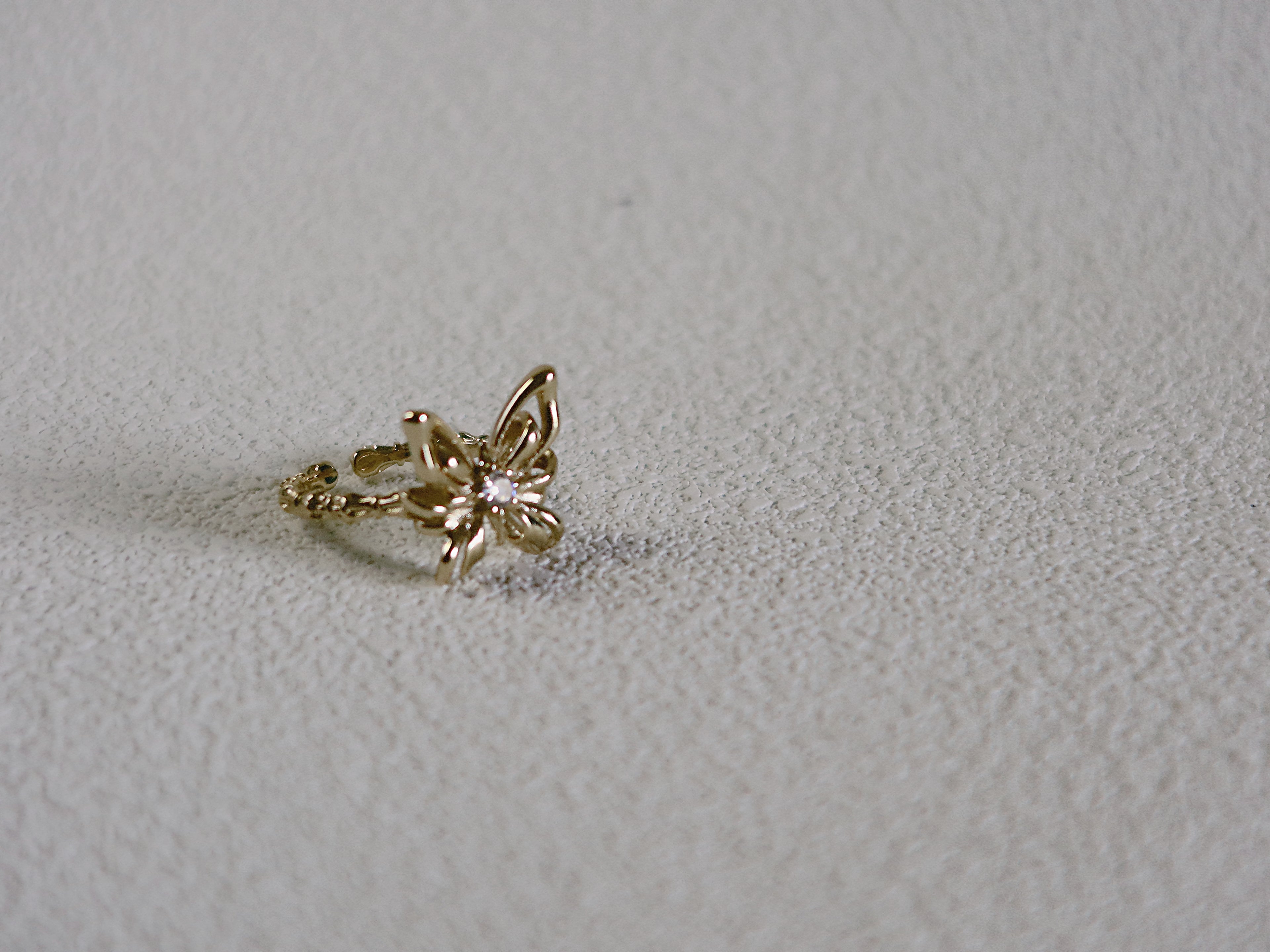 The Butterfly Key – 3D Openwork Ring in 18K Gold Plated Eco Brass