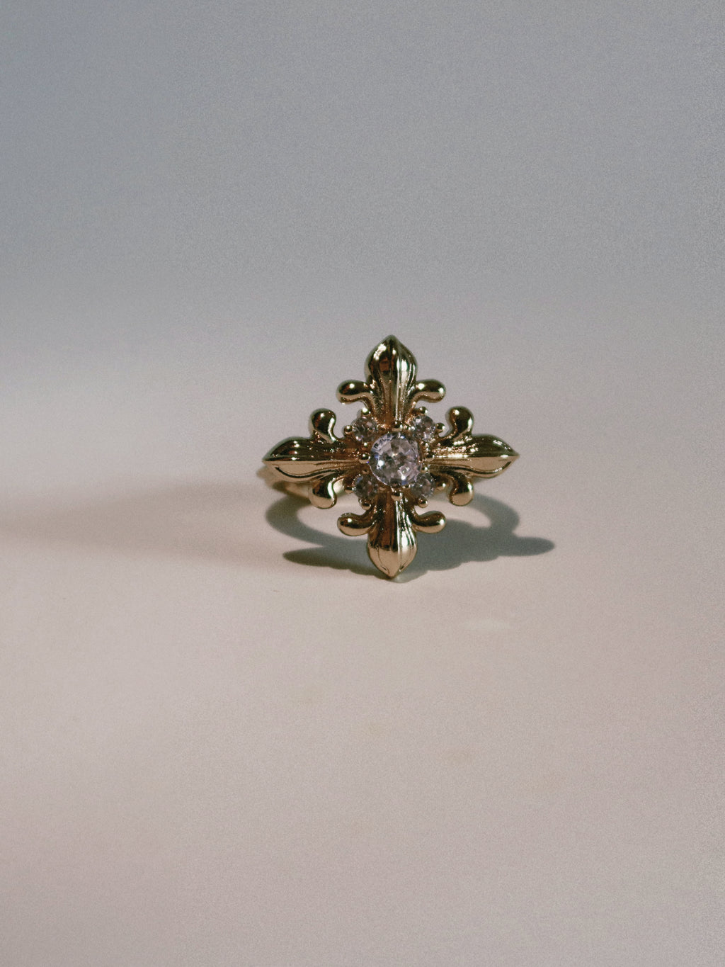 The Golden Iris - Statement Ring in 18K Gold Plated Eco Brass