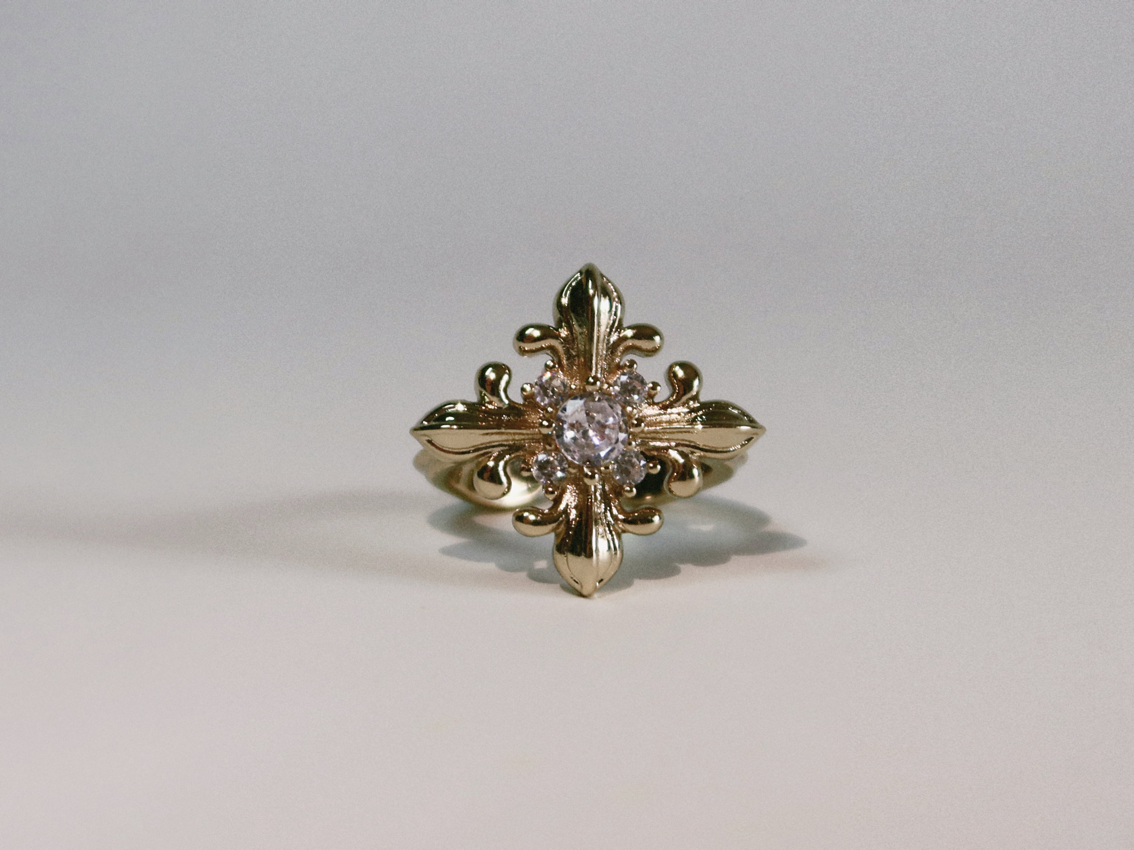 The Golden Iris - Statement Ring in 18K Gold Plated Eco Brass