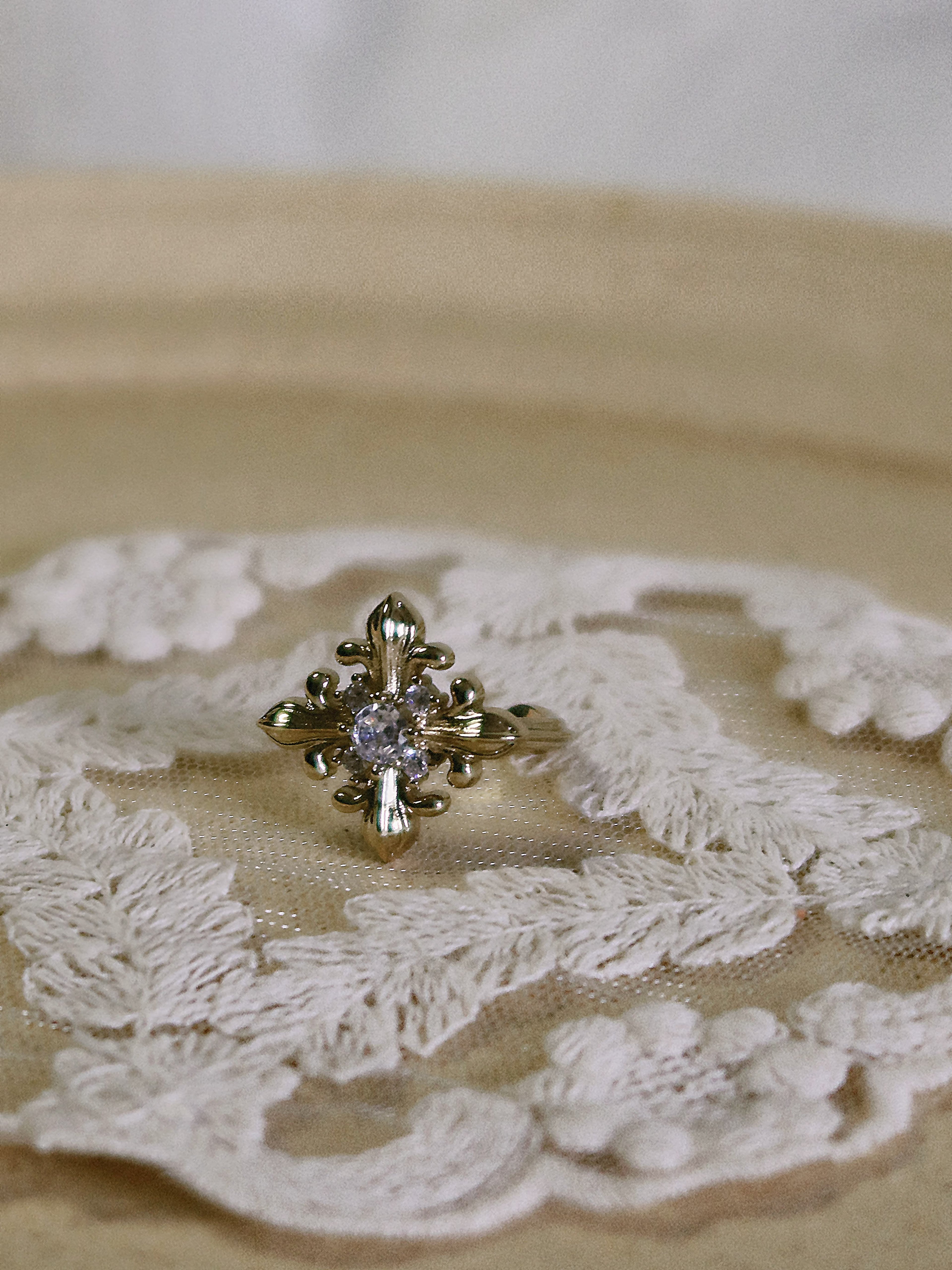 The Golden Iris - Statement Ring in 18K Gold Plated Eco Brass