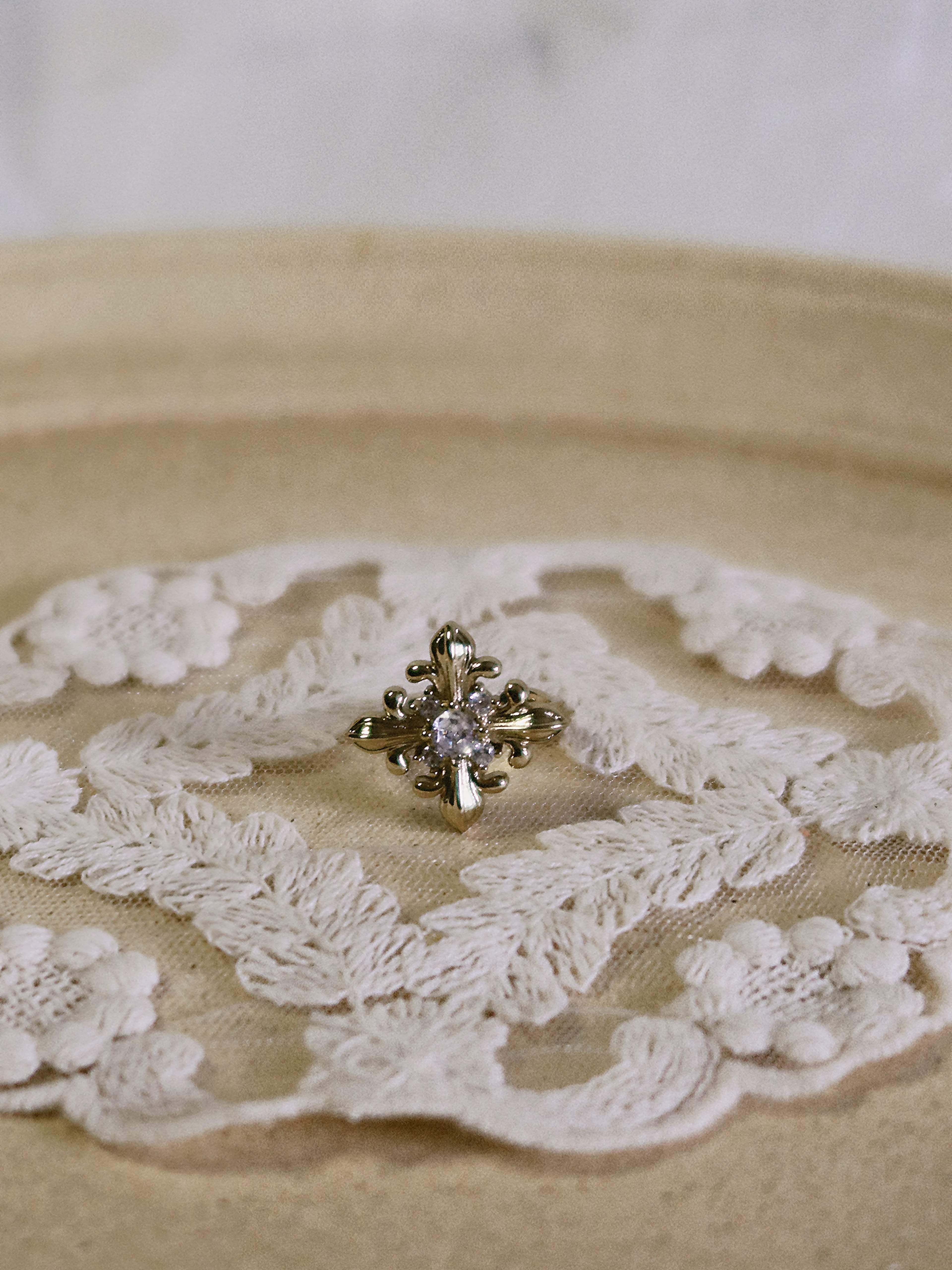 The Golden Iris - Statement Ring in 18K Gold Plated Eco Brass
