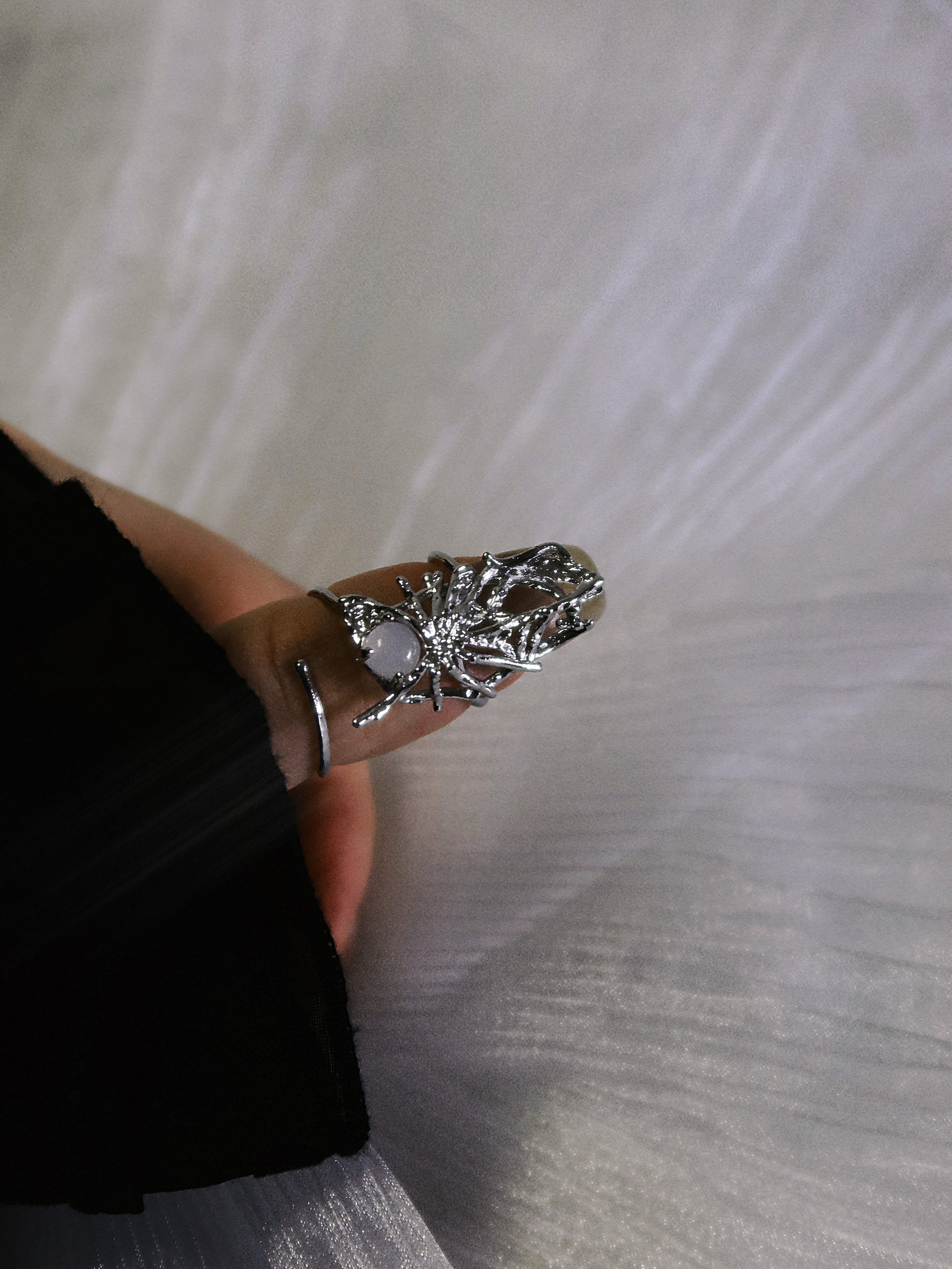 The Web. Sterling Silver Spiderweb Armor & Knuckle Ring
