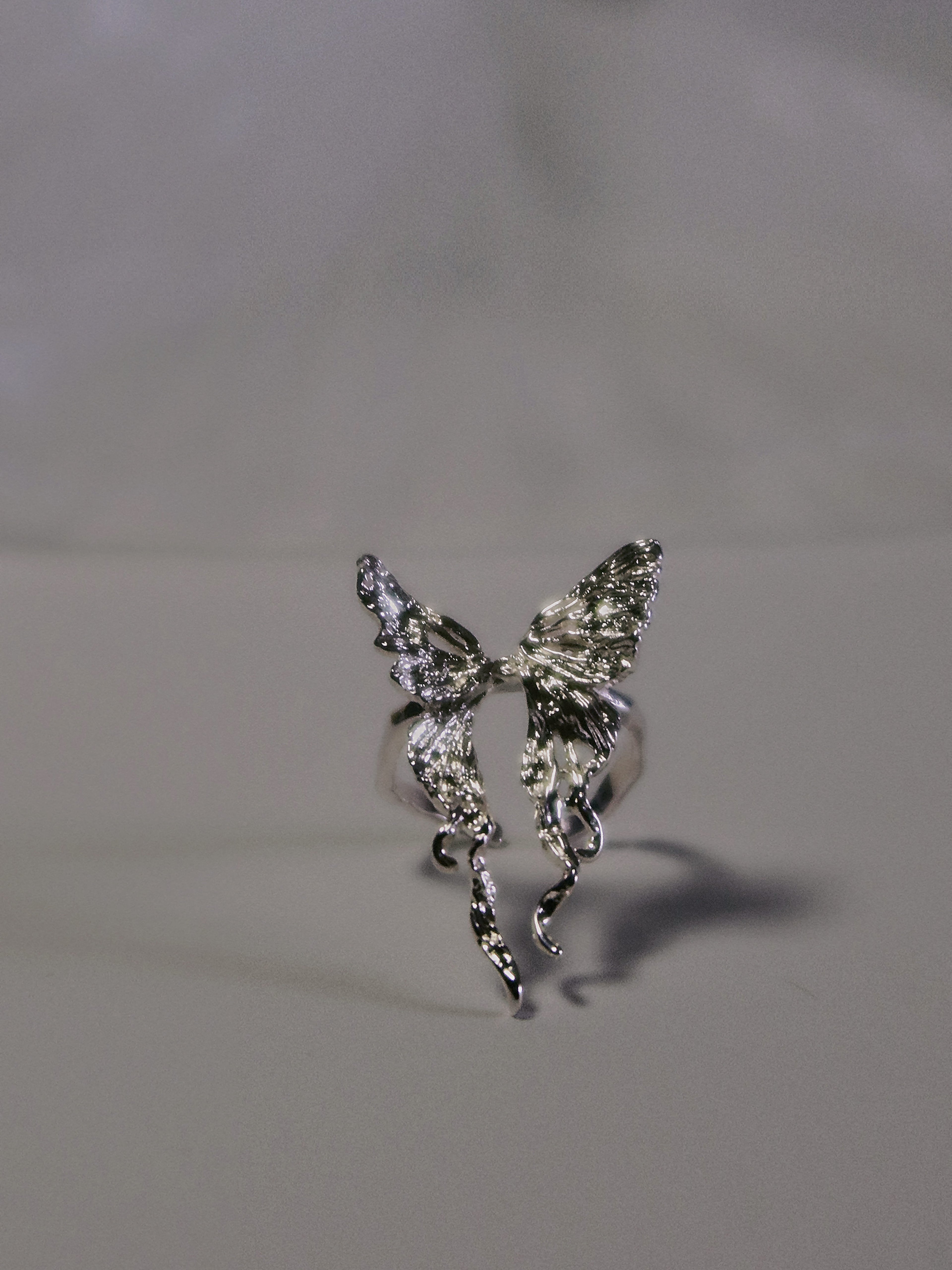 The Psyche. Sterling Silver Butterfly Soul Fluid Statement Ring