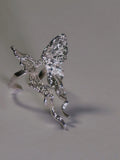 The Psyche. Sterling Silver Butterfly Soul Fluid Statement Ring