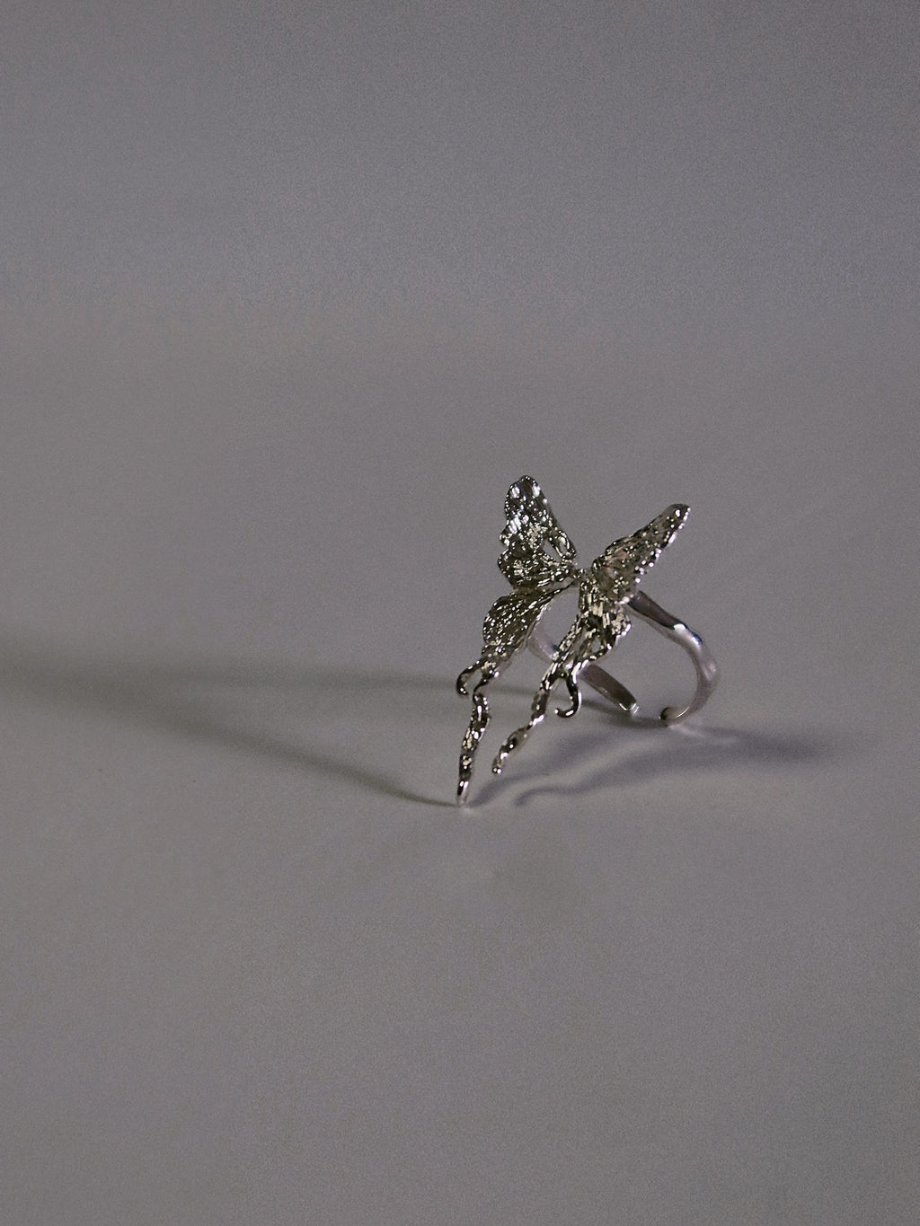 The Psyche. Sterling Silver Butterfly Soul Fluid Statement Ring