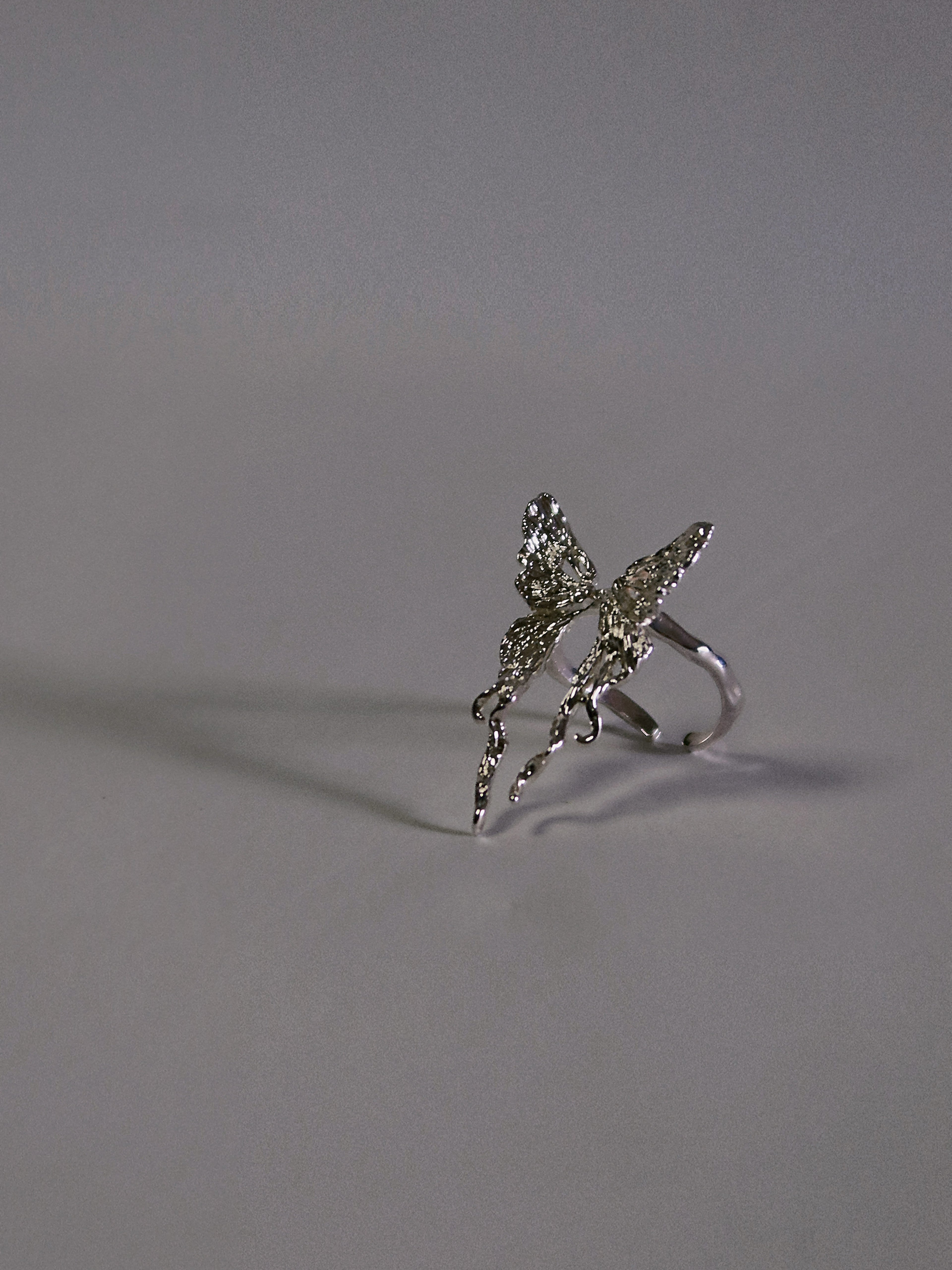 The Psyche. Sterling Silver Butterfly Soul Fluid Statement Ring